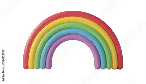Rainbow Graphic on Transparent, Playful Design Element