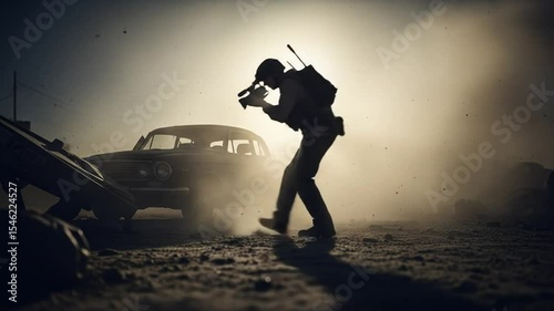 War Correspondent Films Aftermath of Battle