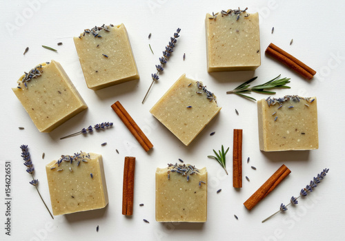 Lavender and rosemary soap bars.