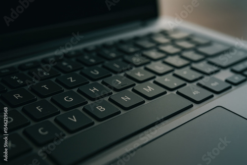 Close-up of a laptop keyboard.