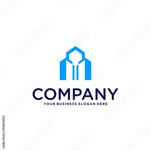 building logo design with apartment