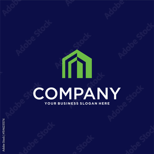 building logo design with apartment