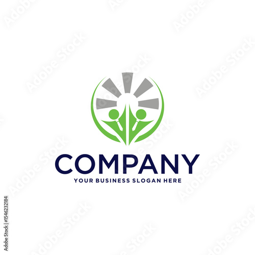 education logo design with sun