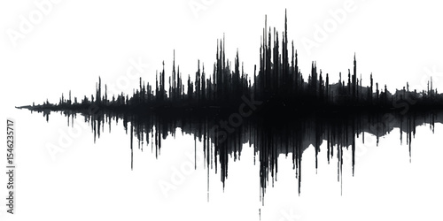 Abstract Music Pulse with Grunge Texture
