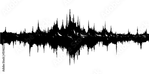 Abstract black Grunge Waveform Design
