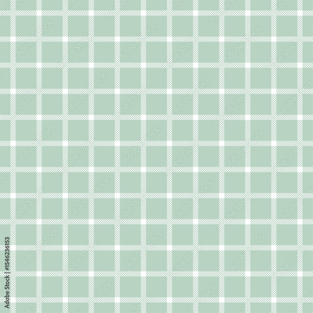 Fototapeta premium Seamless gingham pattern white on sage green