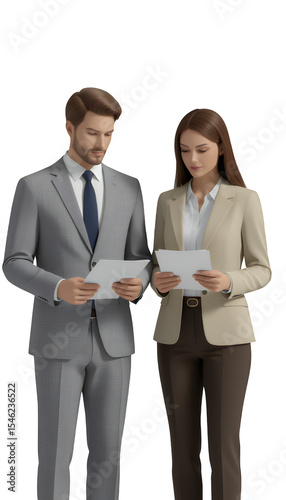 Slate Gray Business Team on Transparent, Corporate Graphic Asset