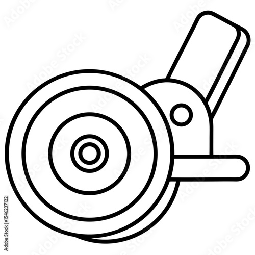 Precision Cutter Outline Vector Illustration
