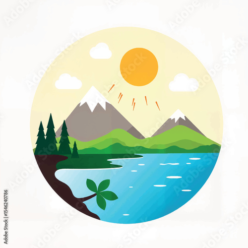 Vibrant illustration of climate extremes affecting nature, environmental awareness
