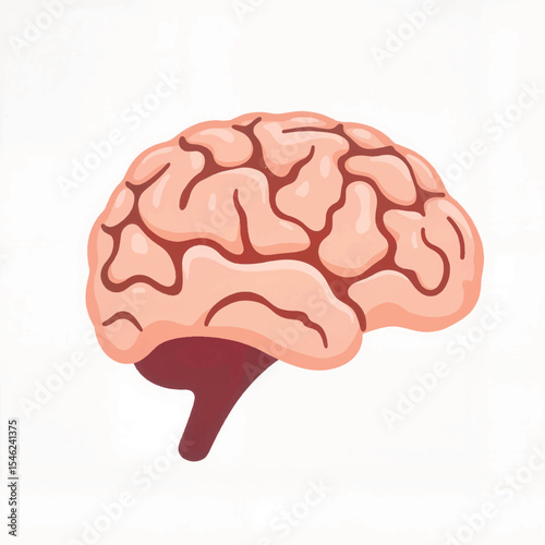 Brain illustration depicting cognitive function decline due to heat, mental health