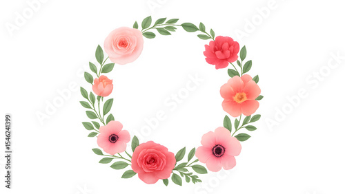 Floral Wreath Isolated on Transparent Background PNG (Circle, Decoration, Bloom)
