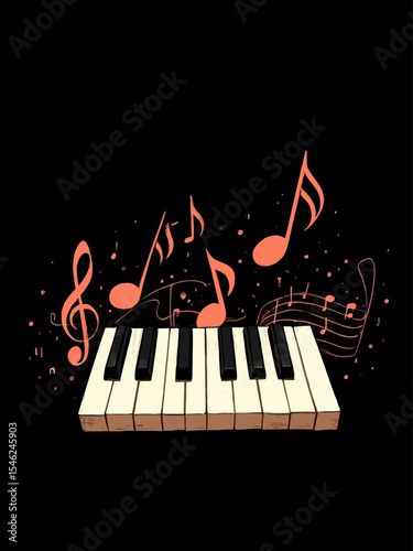  piano keys black music background 