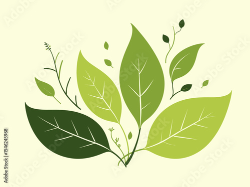 green leaves embody the essence of 100 percent natural products, emphasizing a commitment to healthy living 