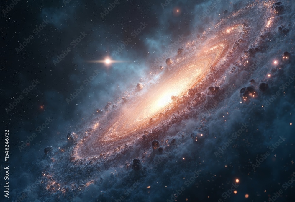 Fototapeta premium The dazzling universe wonders of the Milky Way