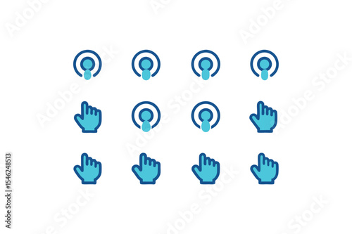 different touchscreen gesture icon sets 