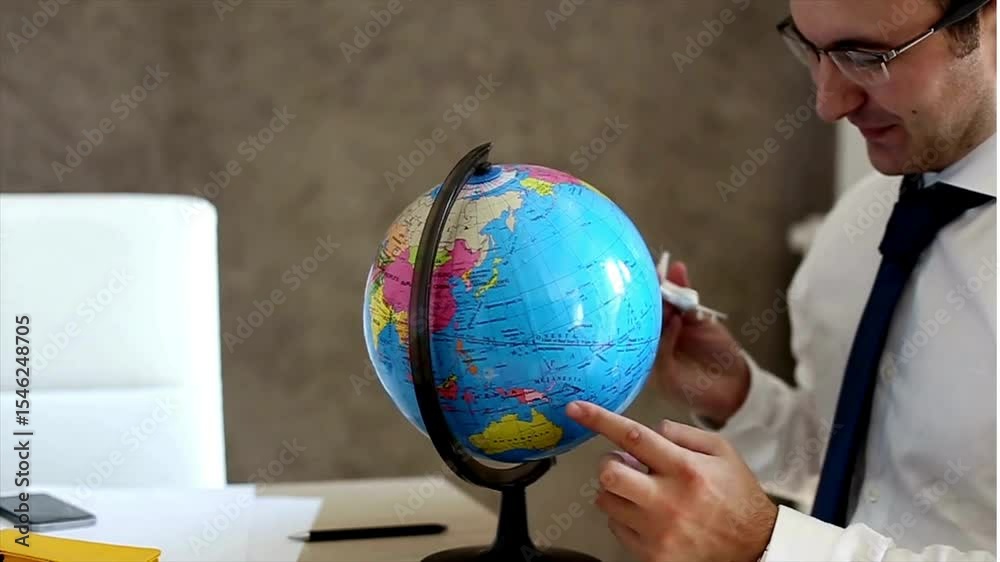 businessman with globe businessman with globe