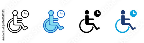 Accessibility icon Multi Style Vector Illustration 
