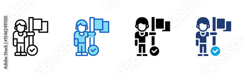 Independent icon Multi Style Vector Illustration 