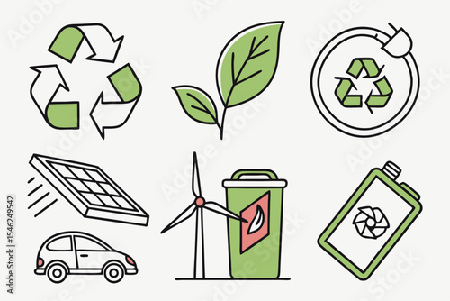 recycle icon set