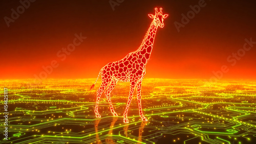 giraffe in the savannah