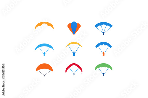different-paragliding-icon-sets-on-white