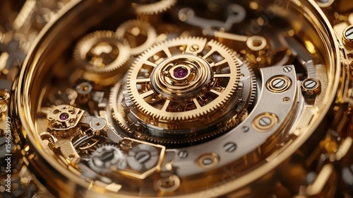 Wallpaper Mural Detailed view of intricate watch mechanism Torontodigital.ca