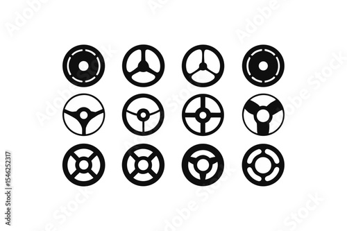 different-steering-wheel-icon-sets-on-white