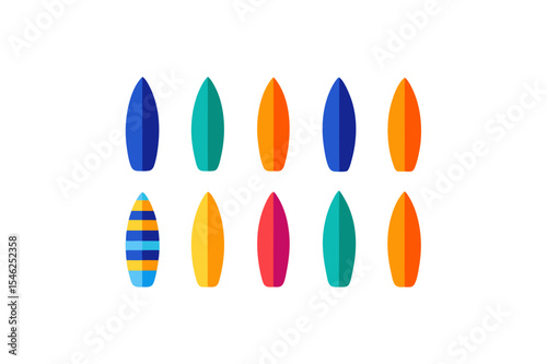 different-surfboard-icon-sets-on-white-