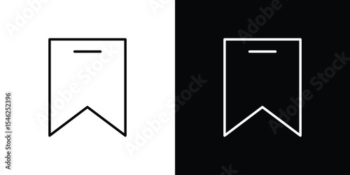Bookmark icon in black. flat graphic vector icon