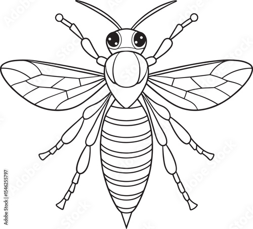 Yellowjacket insect worksheet for preschool fun