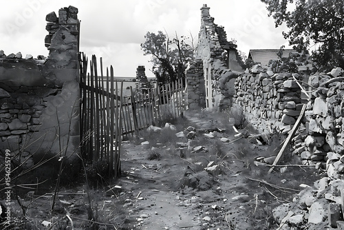 Fury of War: Charred Buildings and Human Loss