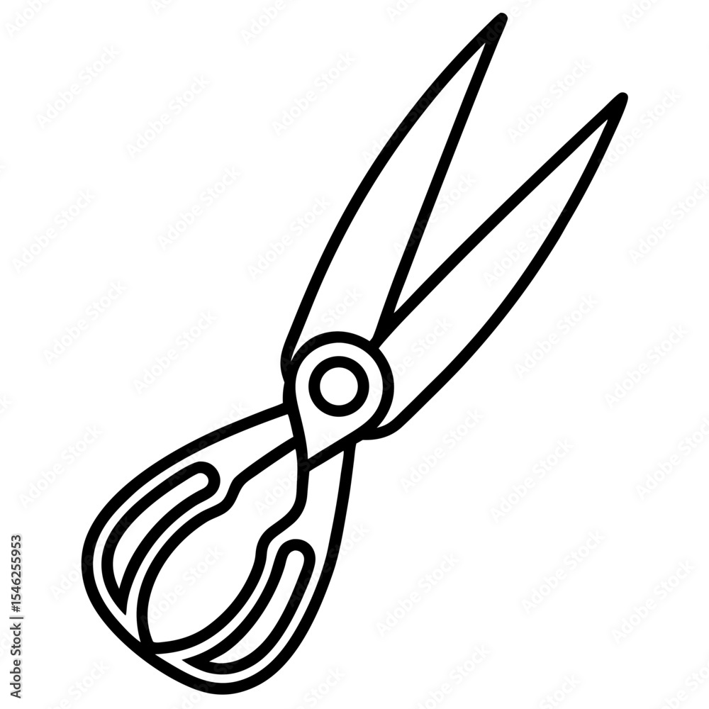 Fototapeta premium Snips Minimalist Line Illustration