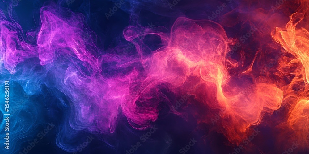 Obraz premium Vibrant Nebula Cosmic Clouds in Purple Pink and Orange