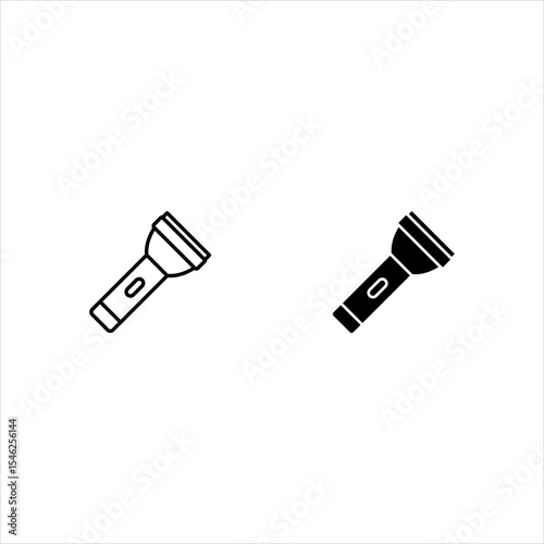 Flashlight icon set. sign for mobile concept and web design. vector illustration