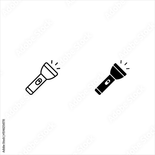 Flashlight icon set. sign for mobile concept and web design. vector illustration