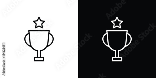 Achievement icon in black. flat graphic vector icon