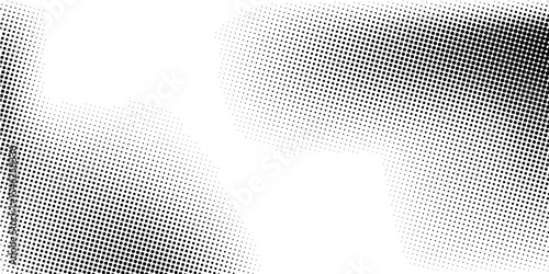 Grunge halftone gradient background. Faded grit noise texture. White and black sandy wallpaper. Retro pixelated backdrop. Anime or manga style comic overlay. vector eps10