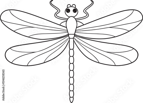 Damselfly bug coloring design for nature fun