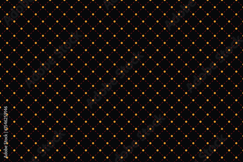 Yellow dashed and dotted line squares arranged in a vector pattern, set against a black background for a clean, modern abstract design.

