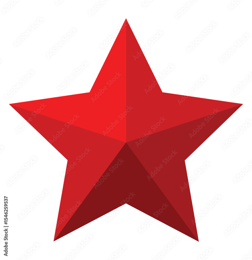 Fototapeta premium Star icon. Balanced star drawing. Vector illustration. Supereminence. Red stars. Award icon on white background. 