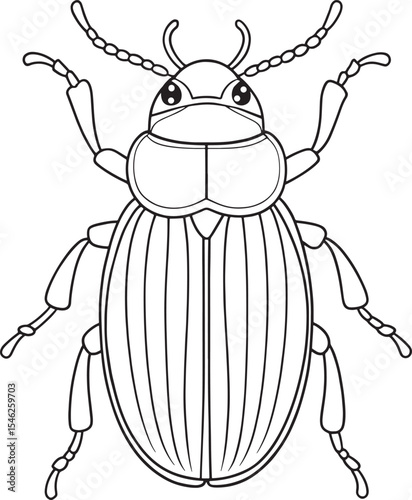 Ground beetle bug art activity for kids