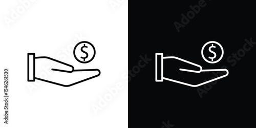 Affordable icon in black. flat graphic vector icon