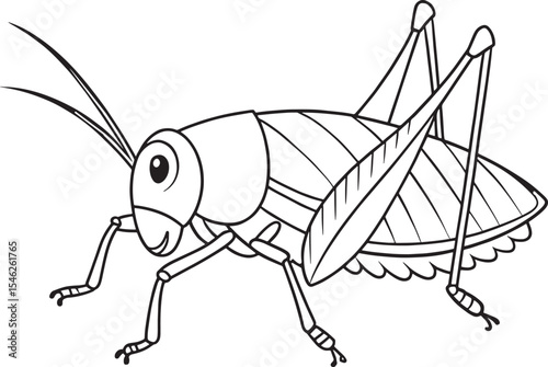 Katydid coloring worksheet for young learners