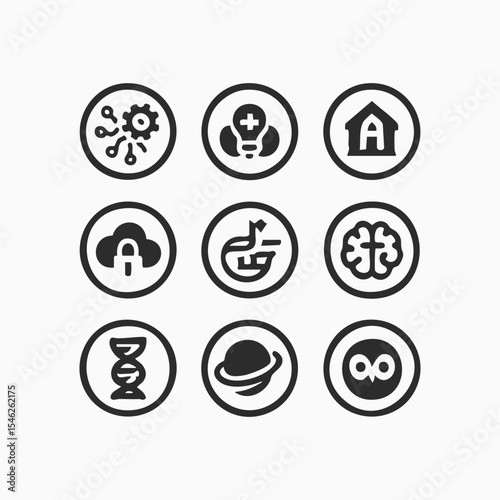 Modern and realistic icon set