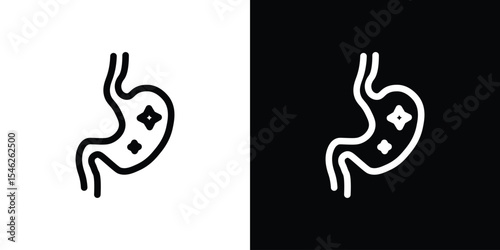 Aids nutrient absorption icon in black. flat graphic vector icon