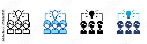 Brainstroming icon Multi Style Vector Illustration 
