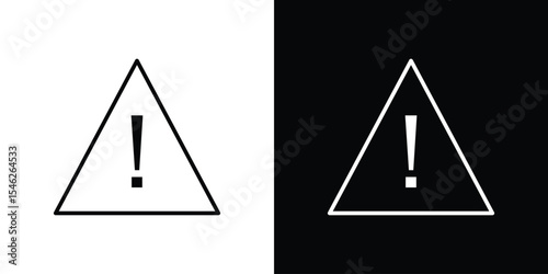 Alert icon in black. flat graphic vector icon