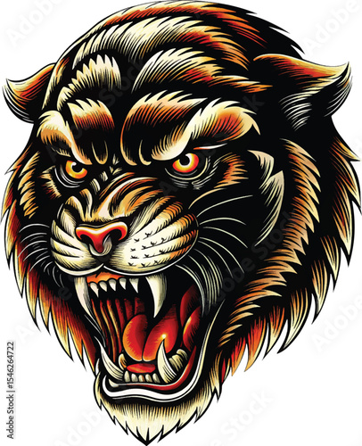 ferocious aggressive angry animal vector design