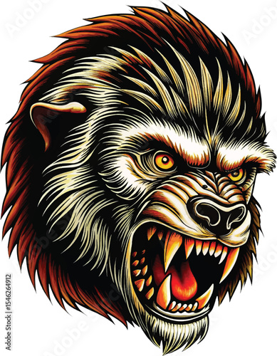ferocious aggressive angry animal vector design