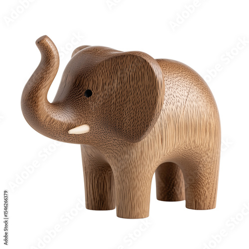 Charming wooden elephant figurine home decor modern aesthetic indoor